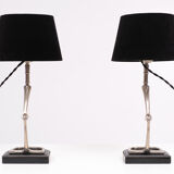 Pair of Eichholtz table lamps with stirrups from 1980s