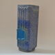 Vase fat lava blue - Strehla Keramik, made in West Germany 1970