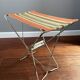Camping seat beach fabric metal holiday vintage fishing