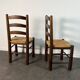 Pair of rush-seated chairs - Georges Robert, France circa 1950 Design