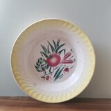 Grand plat service creux vintage motif légumes Sarreguemines Digoin France 9540