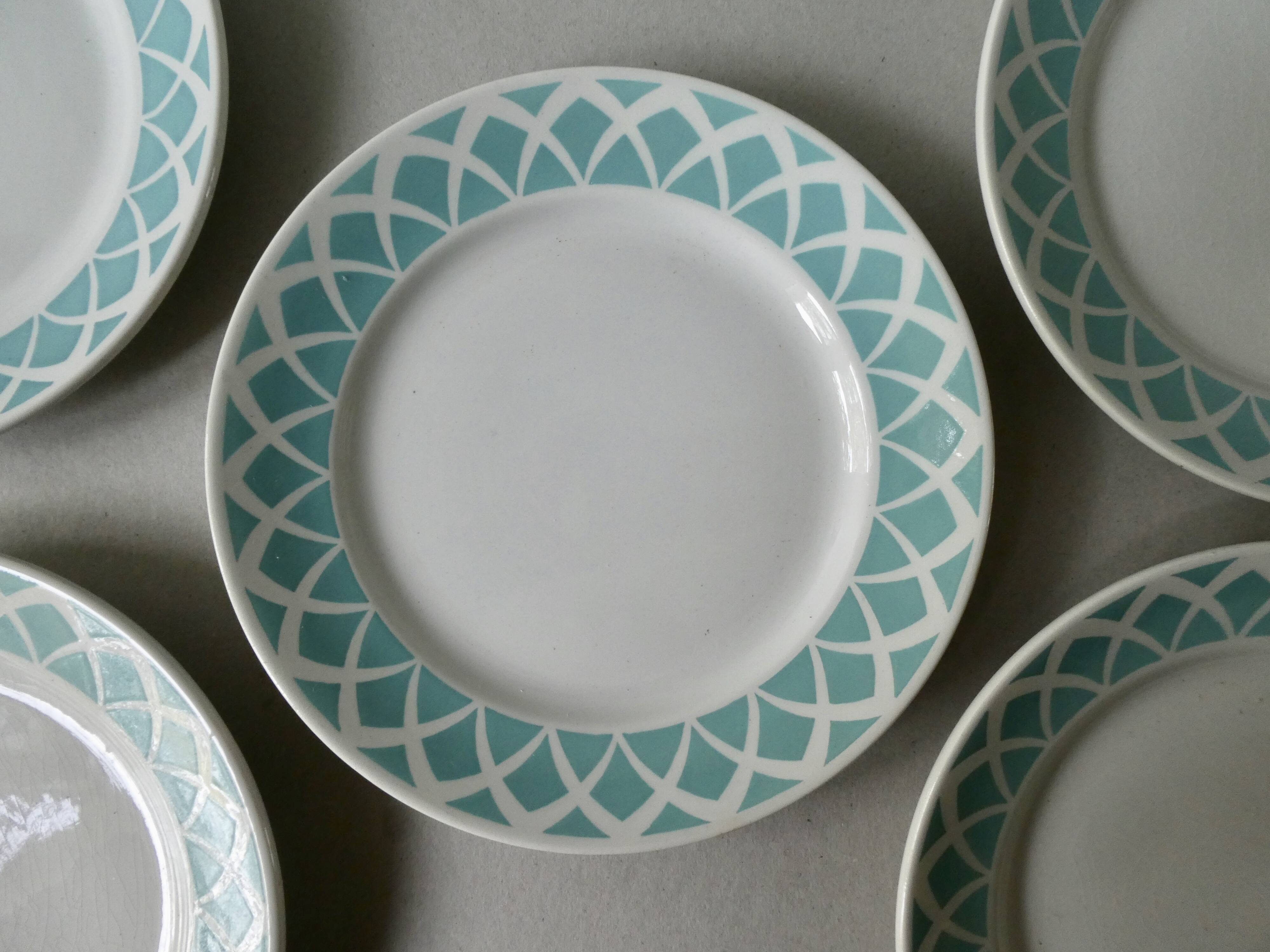 5 Badonviller ceramic plates