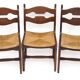 Set of 6 chairs by Guillerme and Chambron