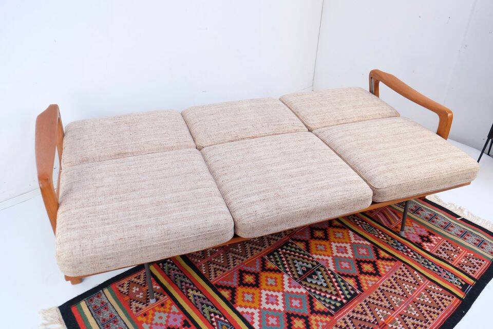 Kristensen teak sofa bed, 60s/70s style, Danish style.