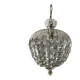 Antique crystal basket chandelier with pendants