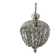 Antique crystal basket chandelier with pendants