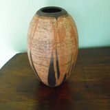 Artisanal pottery, terra sigillata vase, raku firing
