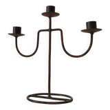 Vintage brutalist wrought iron chandelier