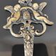 Vintage brass wall hooks / coat hooks Cherubs Baroque