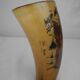 Old glass horn african art senegal lac rose vintage horn glass african art