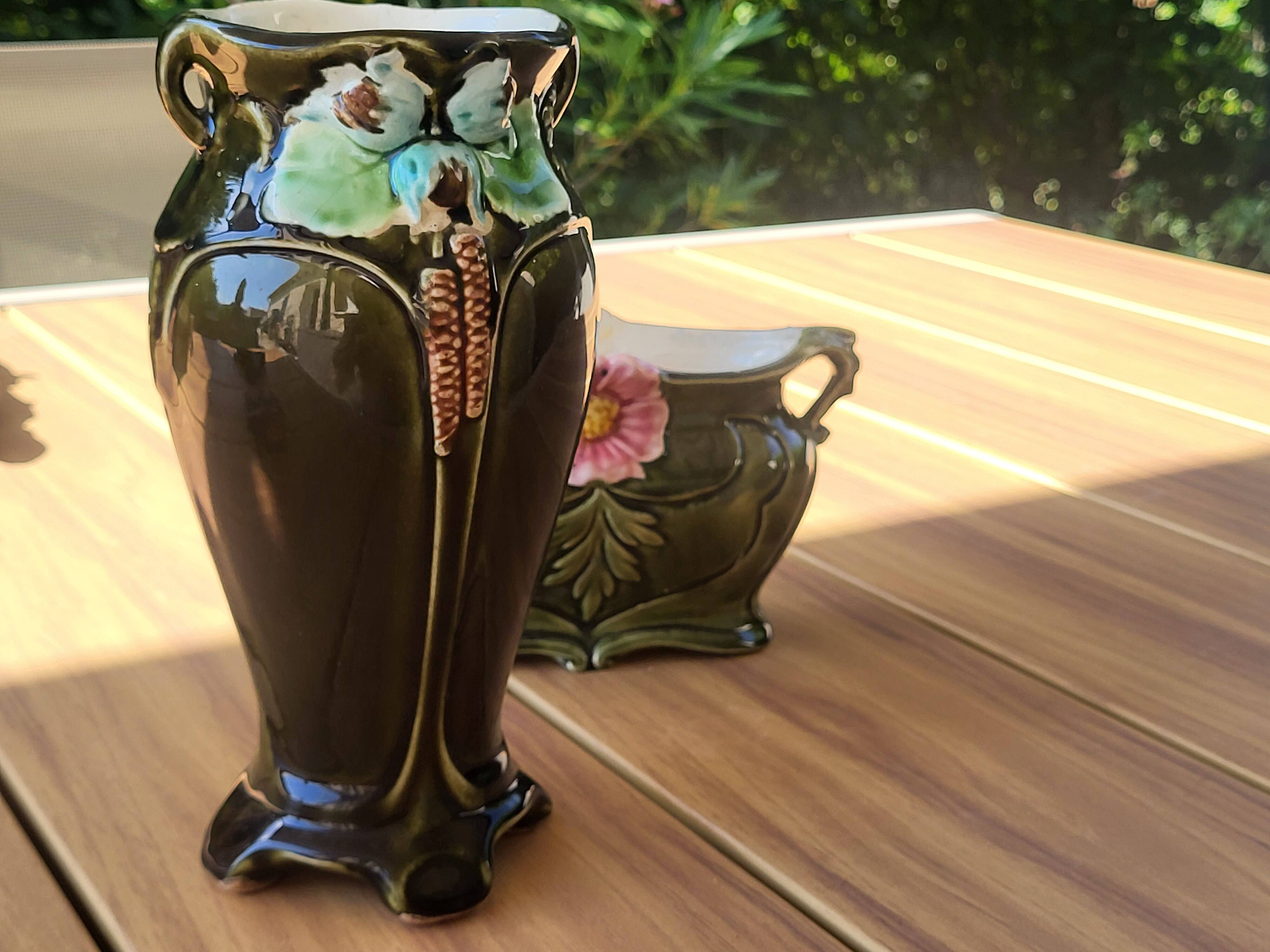 Art Nouveau vase in polychrome glazed ceramic signed De Bruyn – Fives-Li