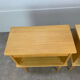 Paire de tables de chevet vintage années 60, bois blond