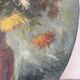 Oval bouquet, oil on canvas