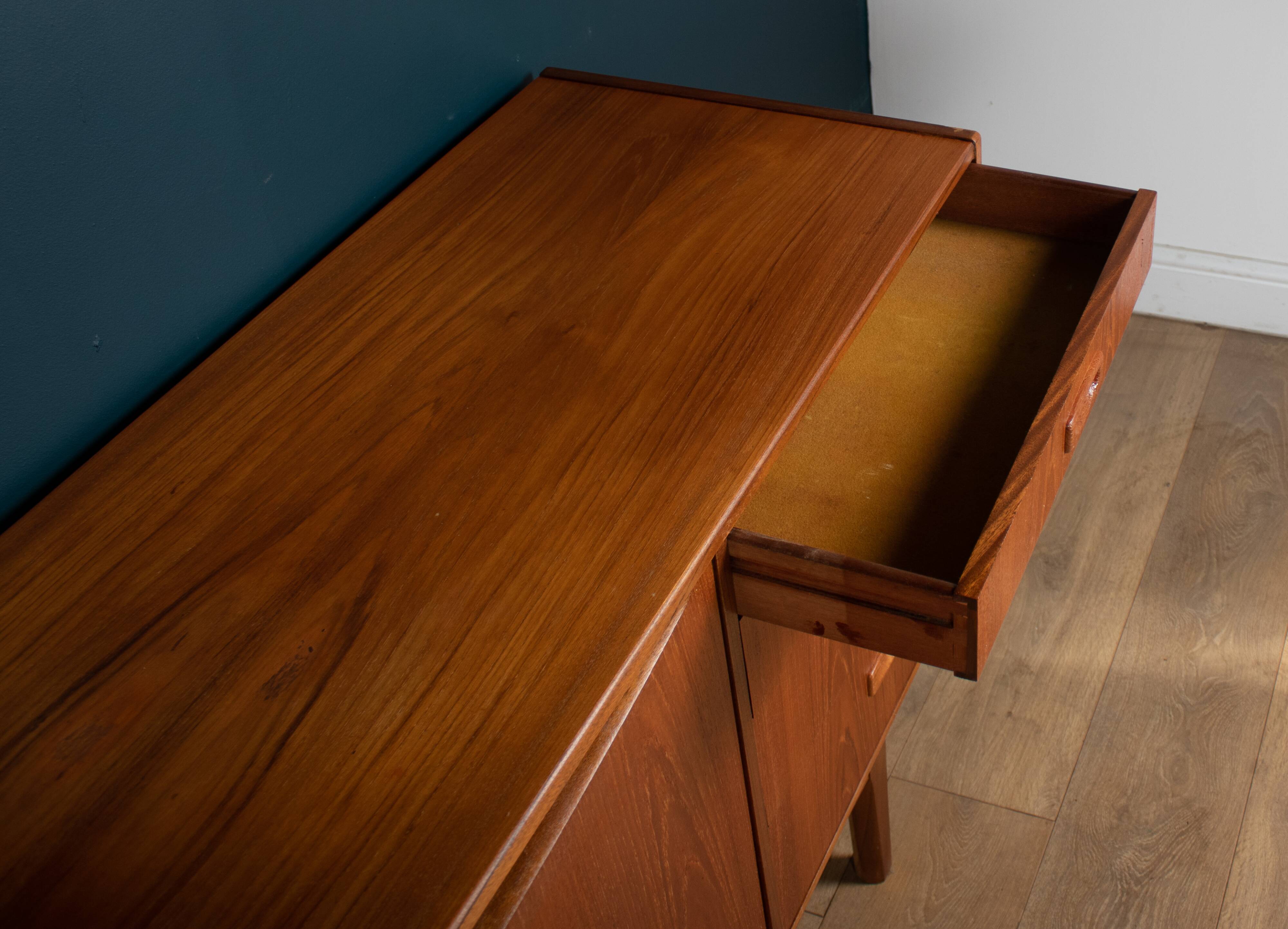 Retro Teak 1960s Long Danish Style Mid Century Sideboard