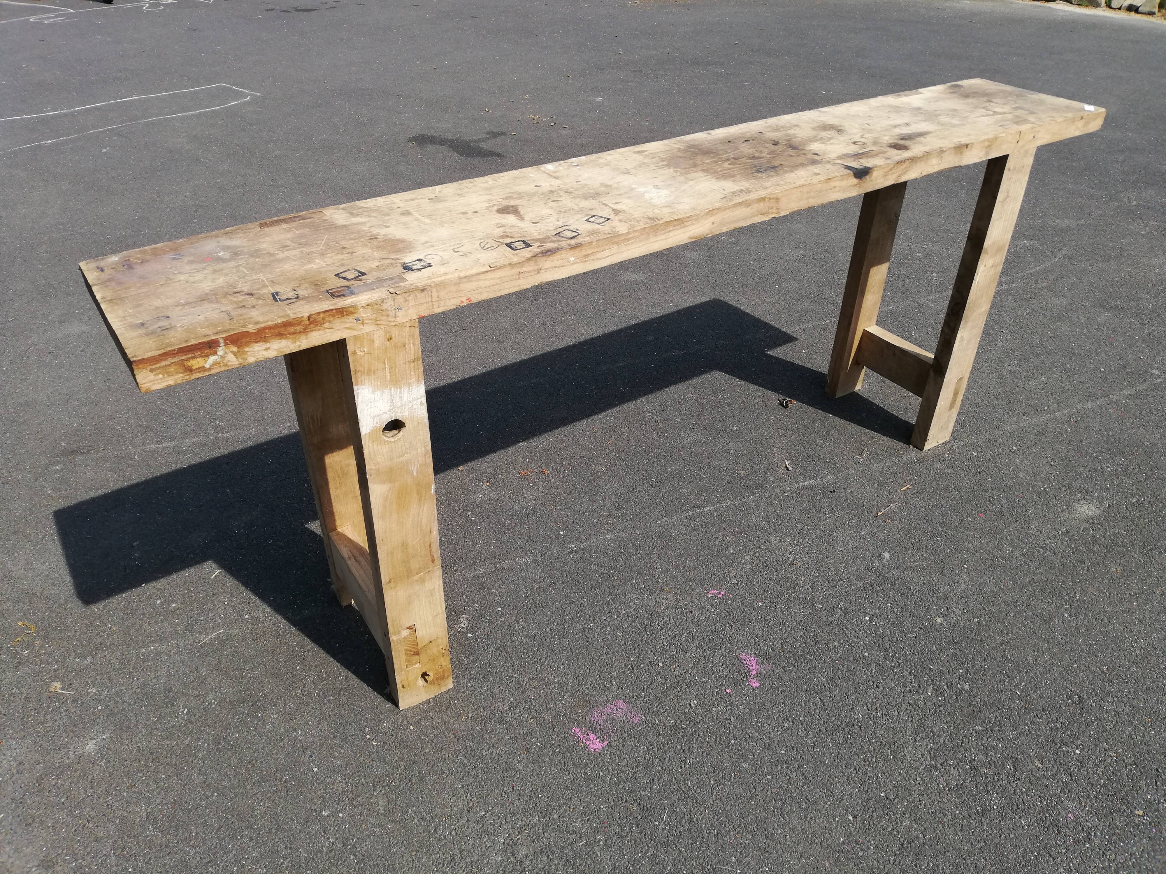 Old wooden workbench