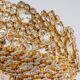 Lustre laiton doré et de verre de cristal par Palwa, Allemagne, années 1970