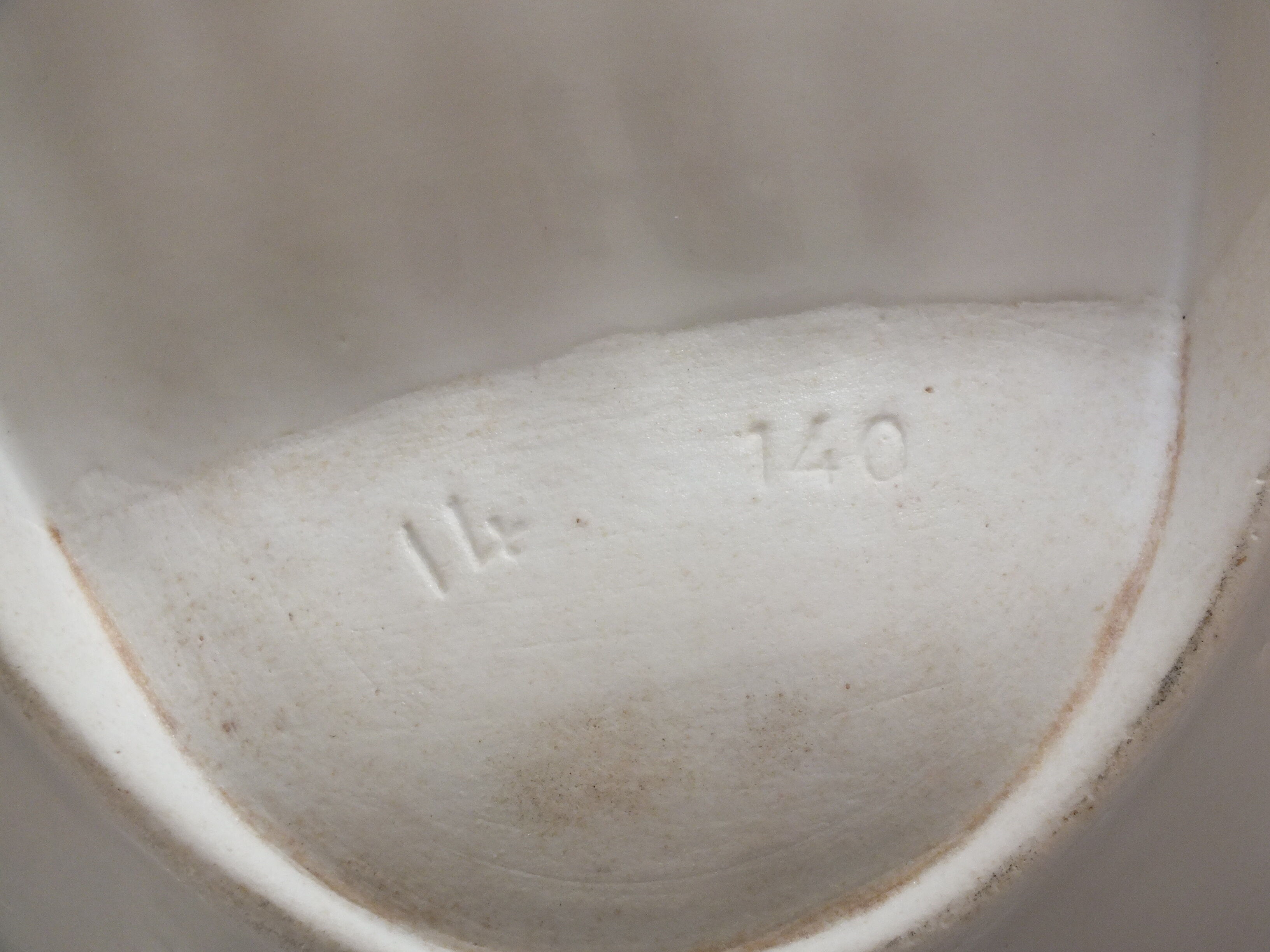 Large white porcelain meat dish from the 19th century