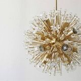 Emil Stejnar Lustre Sputnik Dandelion Gold Mid-Century, 1970s