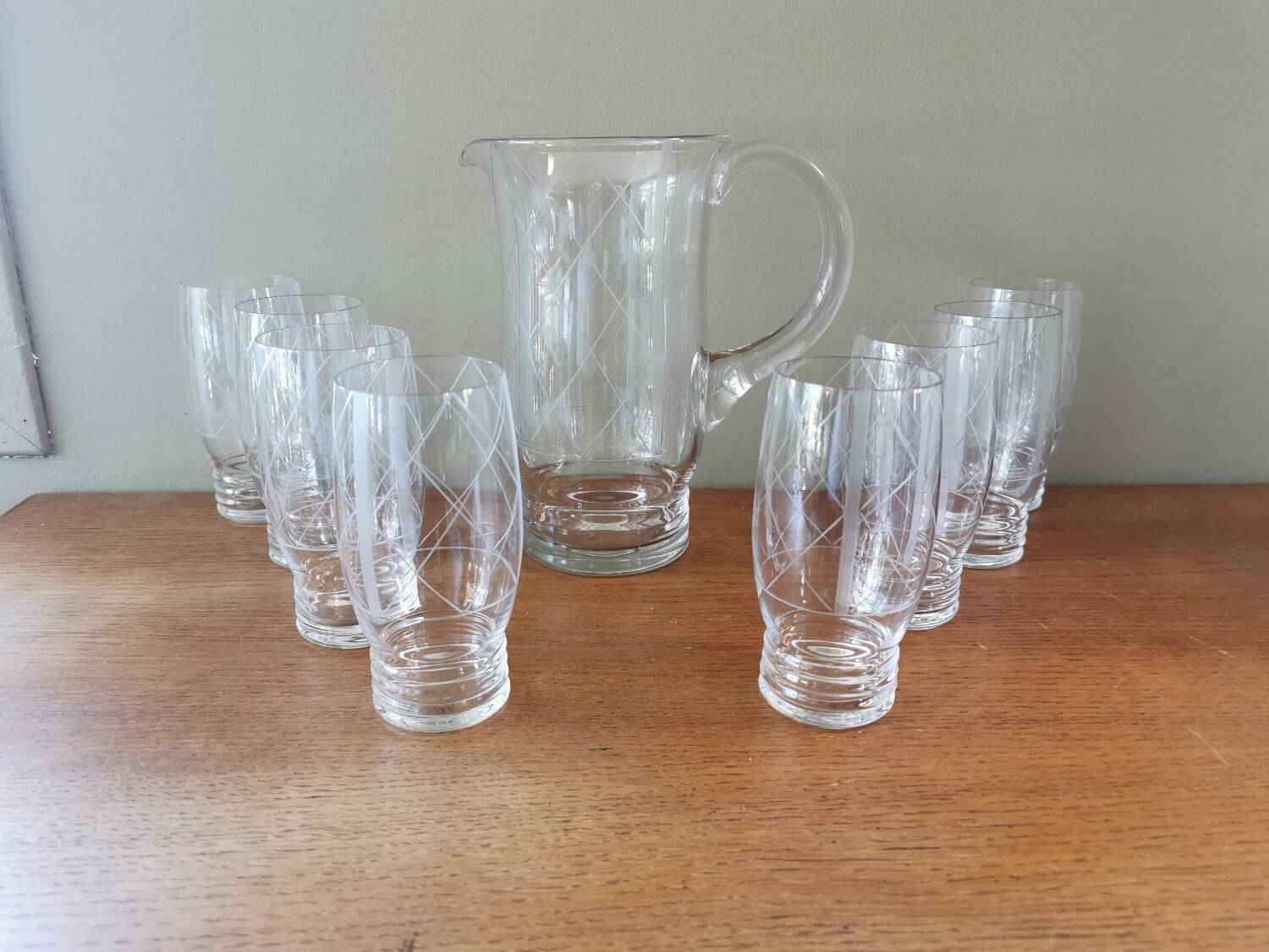 Vintage crystal orangeade set