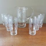 Vintage crystal orangeade set
