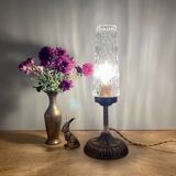 Vintage glass globe table lamp