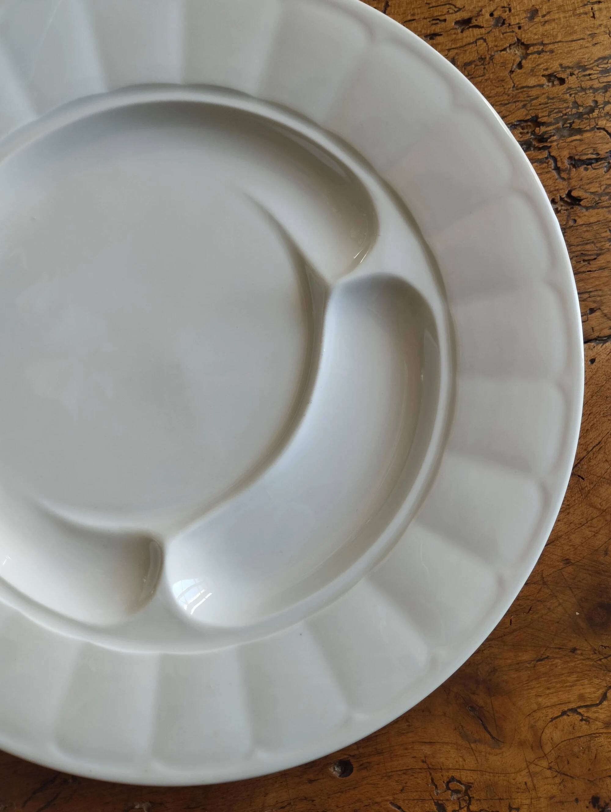 6 artichoke plates in Pillivuyt porcelain