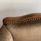 Art Deco armchair in taupe velvet, 1920/30