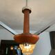 Lustre scandinave années 60 en teck et métal chromé