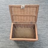 Rectangular wicker basket