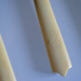 11 antique 19th-century table knives with ivory-colored monogram handles