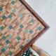 Old wooden table with turned legs - speckled top