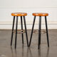 Tabouret de bar en bois et métal