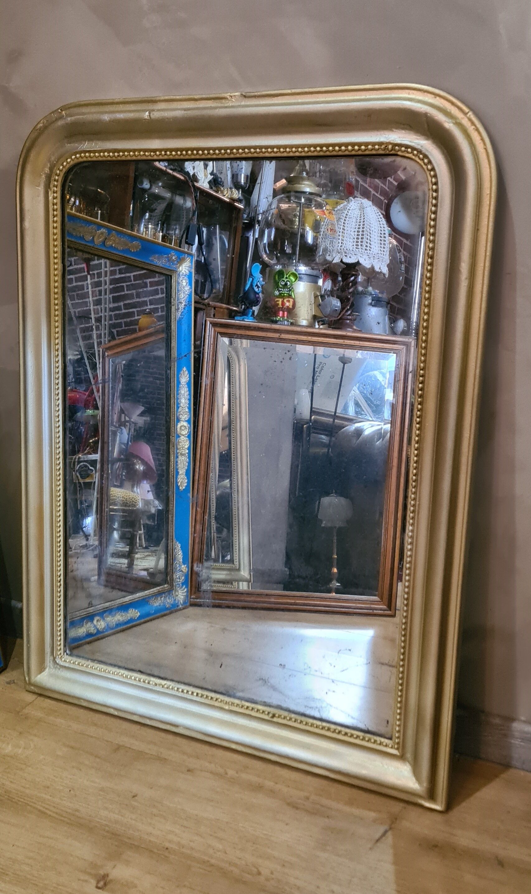 Mirror louis philippe 108x80 traces of wear of time 1900