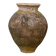 Old terracotta jar with its metal clasps, late 19th century.