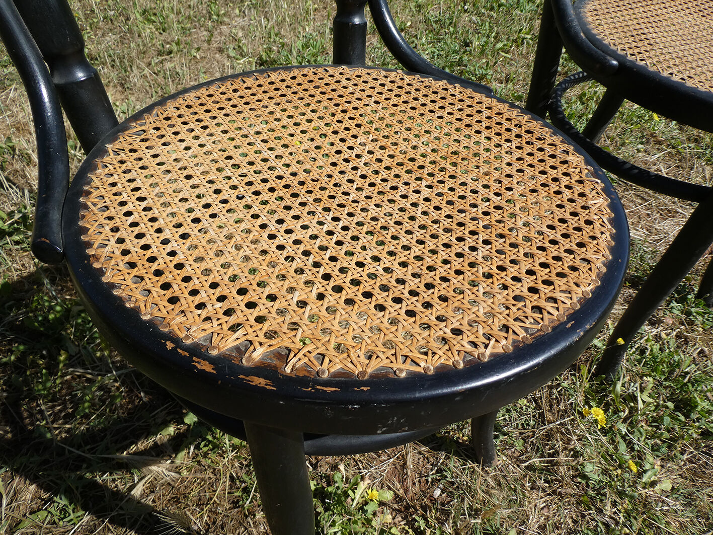 Lot de 3 chaises bistrot Fischel noires