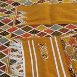 Handmade Berber kilim rug made of natural wool