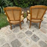Paire de fauteuils style Louis XV