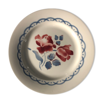 Set of 5 flat plates sarreguemines digoin cannes