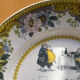 Choisy le roi - rare pair of polychrome rebus plates