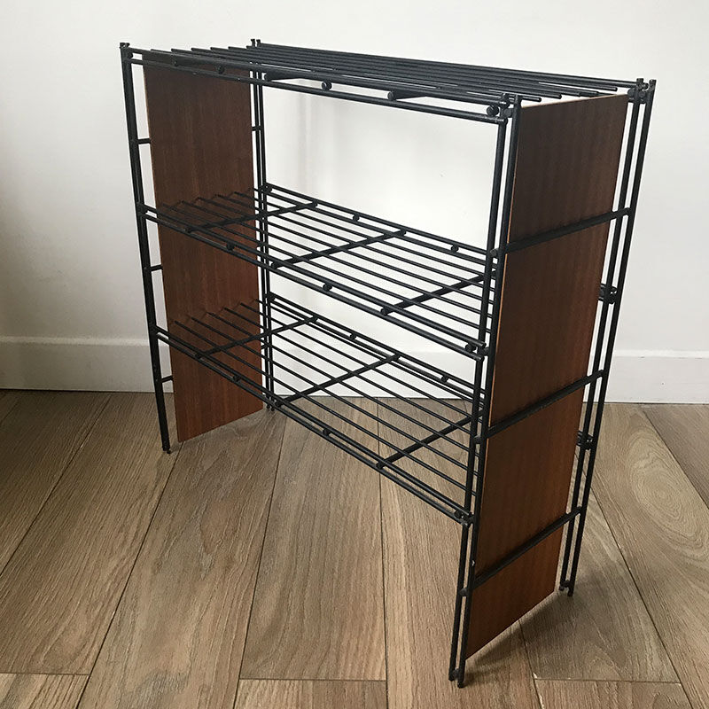 Wooden and metal shelf