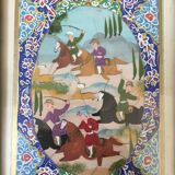 Pair of Persian Khatam paintings
