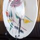 Longwy plate from the 60s decorated by hand