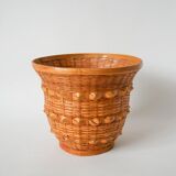 curved wicker plant pot 17 x 20 cm
