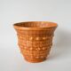 curved wicker plant pot 17 x 20 cm