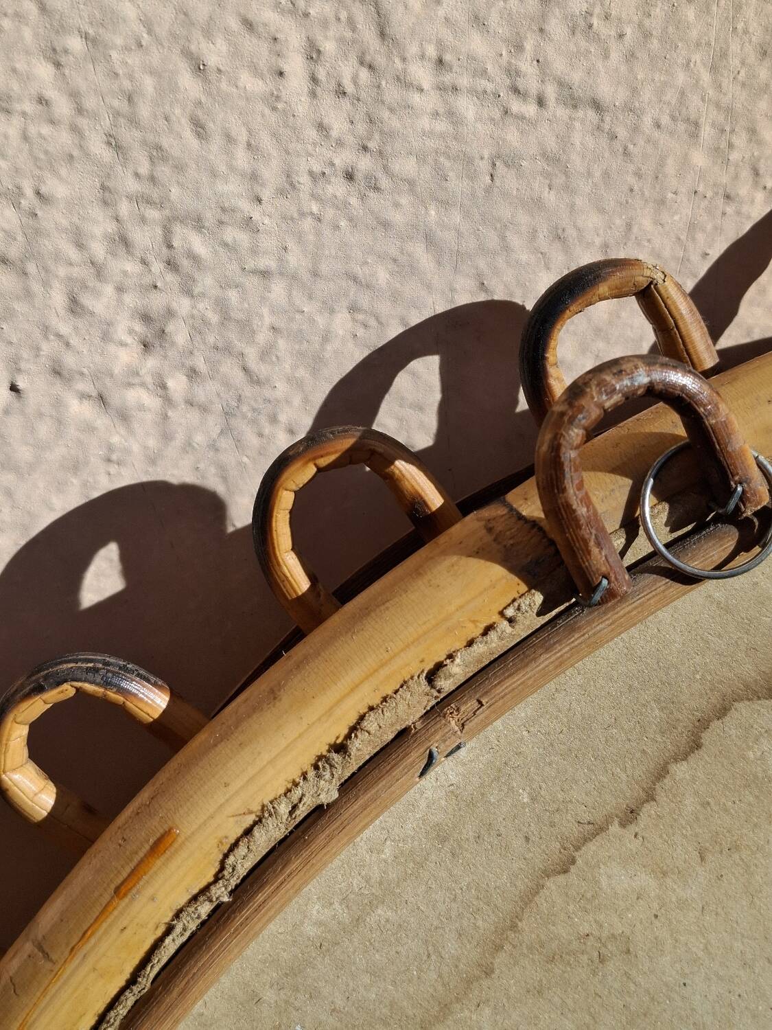 Rattan mirror by Franco Albini