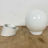 Vintage White Porcelain Wall Light, 1970s