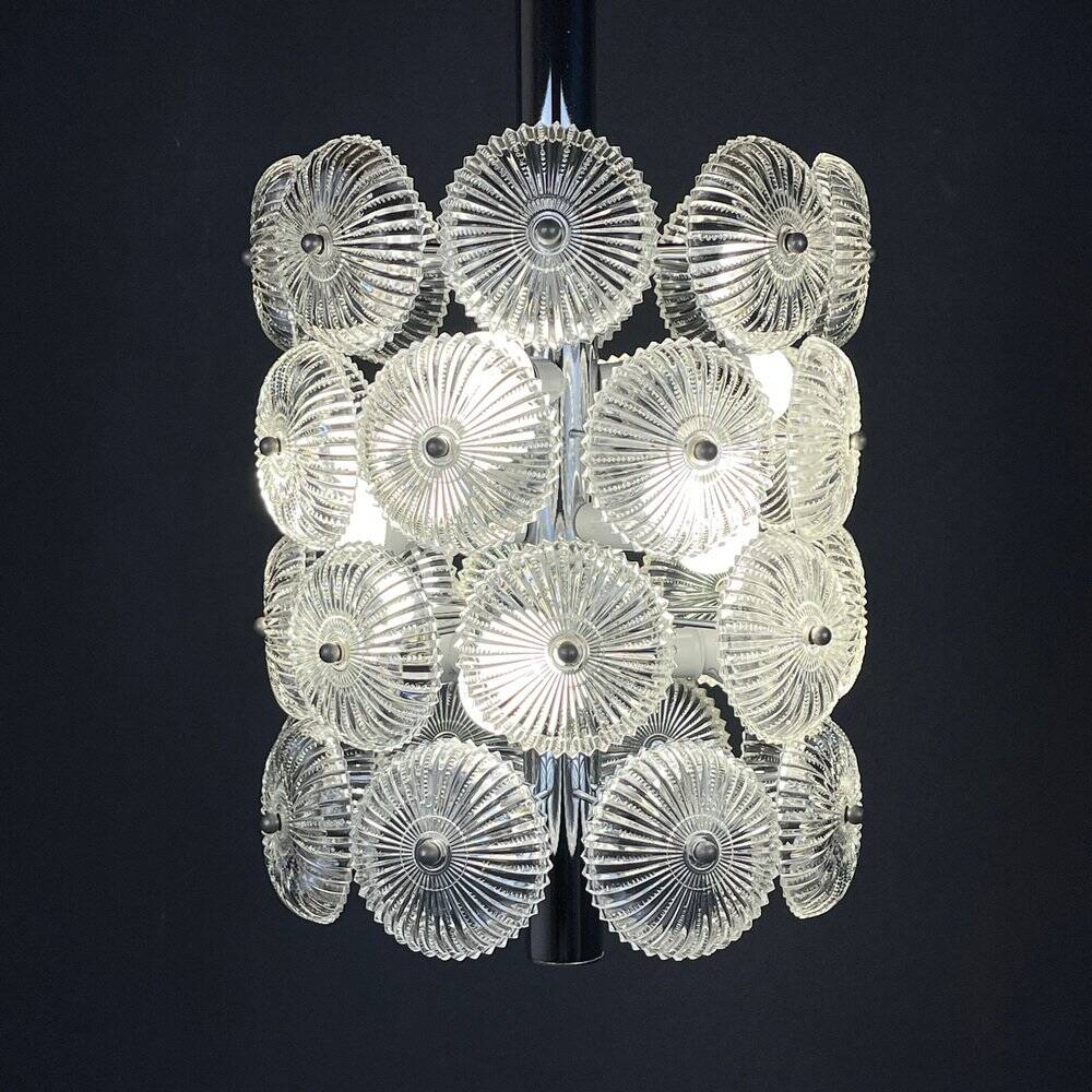 Vintage crystal chandelier Dandelion, Italy, 1960s