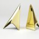 Pair Carl Auböck Minimalist Rocket Brass Bookends #3846, Vienna, Austria