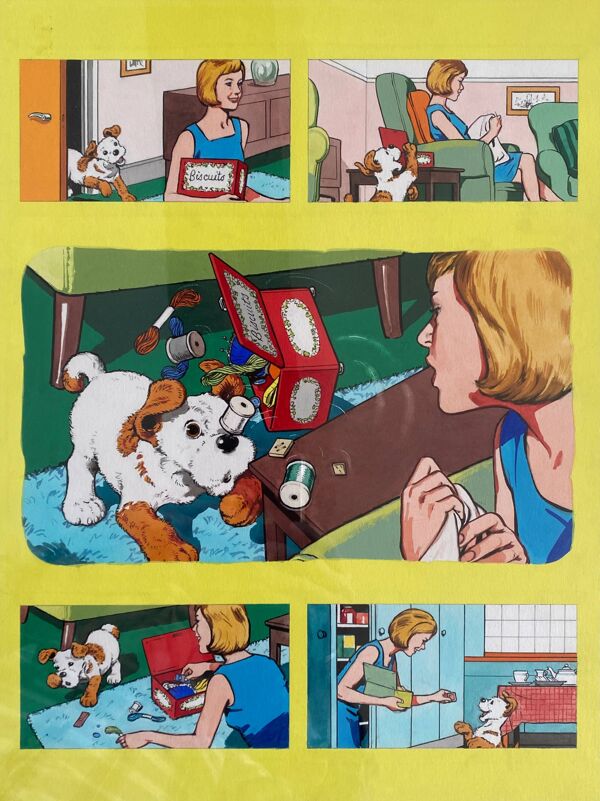 Planche B Comics BD ''Paddy-Paws the Puppy'' from ''Jack and Jill'' 1969