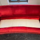 1970s velvet sofa